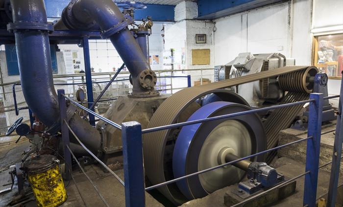 Water powered turbine generates our electricity